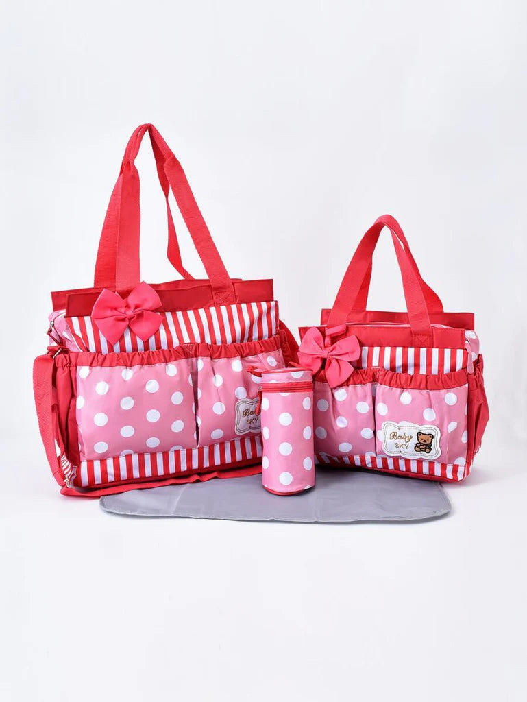 Polka Dot Diaper Bag Pink