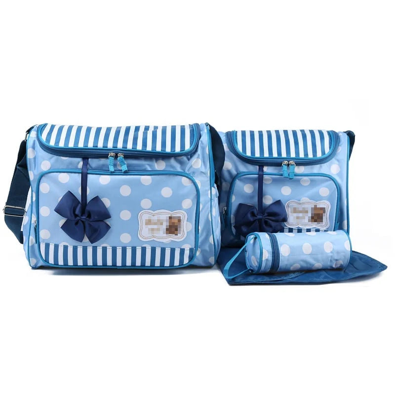 Polka Dot Diaper Bag Blue-