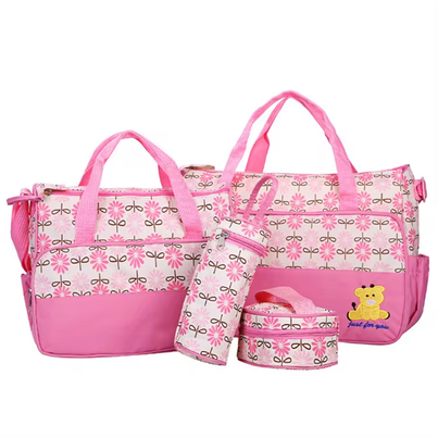 5pcs per set baby diaper mummy bag