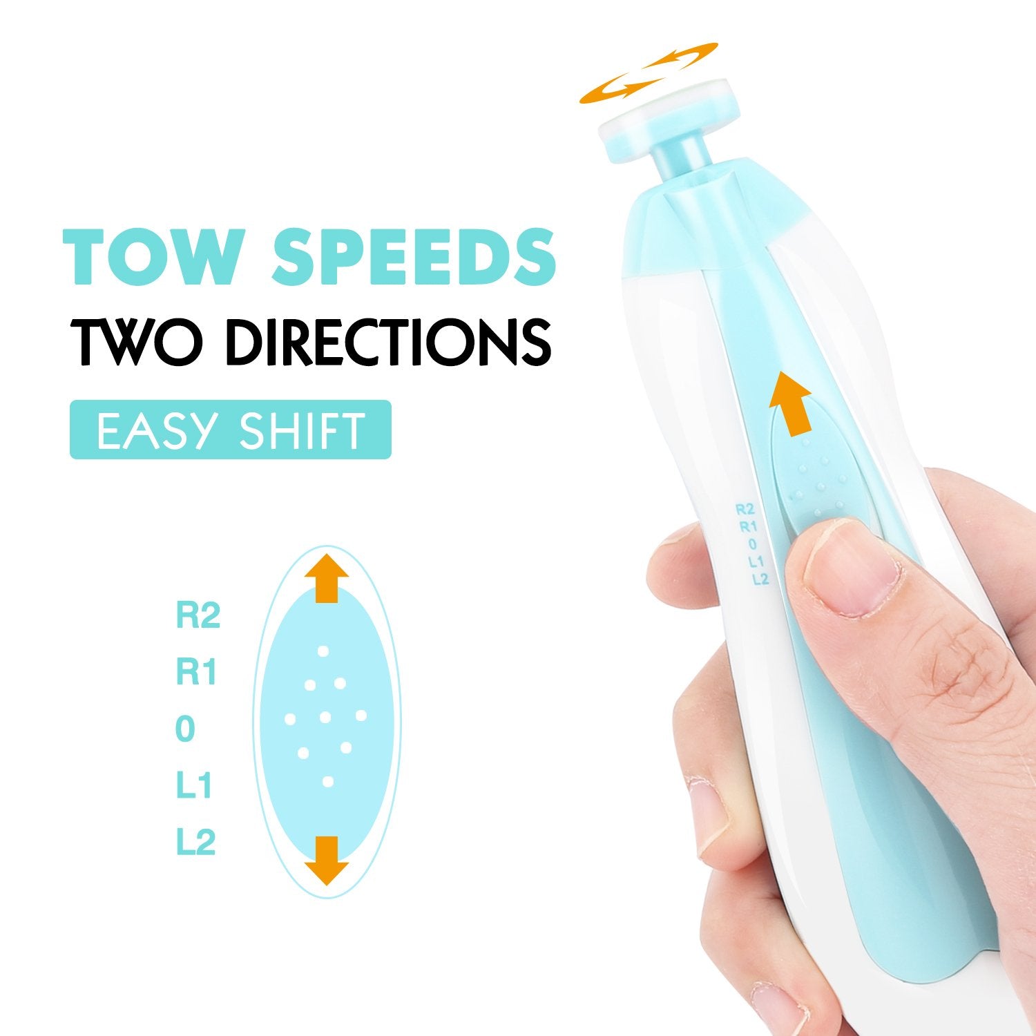 Infants To Adults Electric Led Light Nail Trimmer