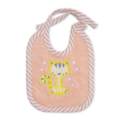 Little Star Baby 2pcs Hooded Towel & Bib Set Peach