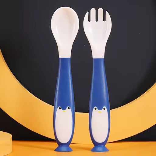 Penguin Cartoon Food Grade PP Baby Spoon