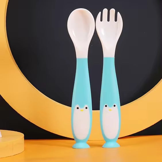 Penguin Cartoon Food Grade PP Baby Spoon