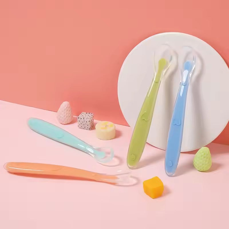 Newborn Soft Food Grade Silicone Baby spoons