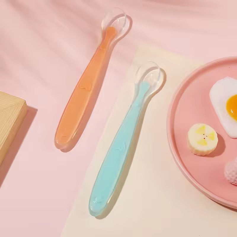 Newborn Soft Food Grade Silicone Baby spoons