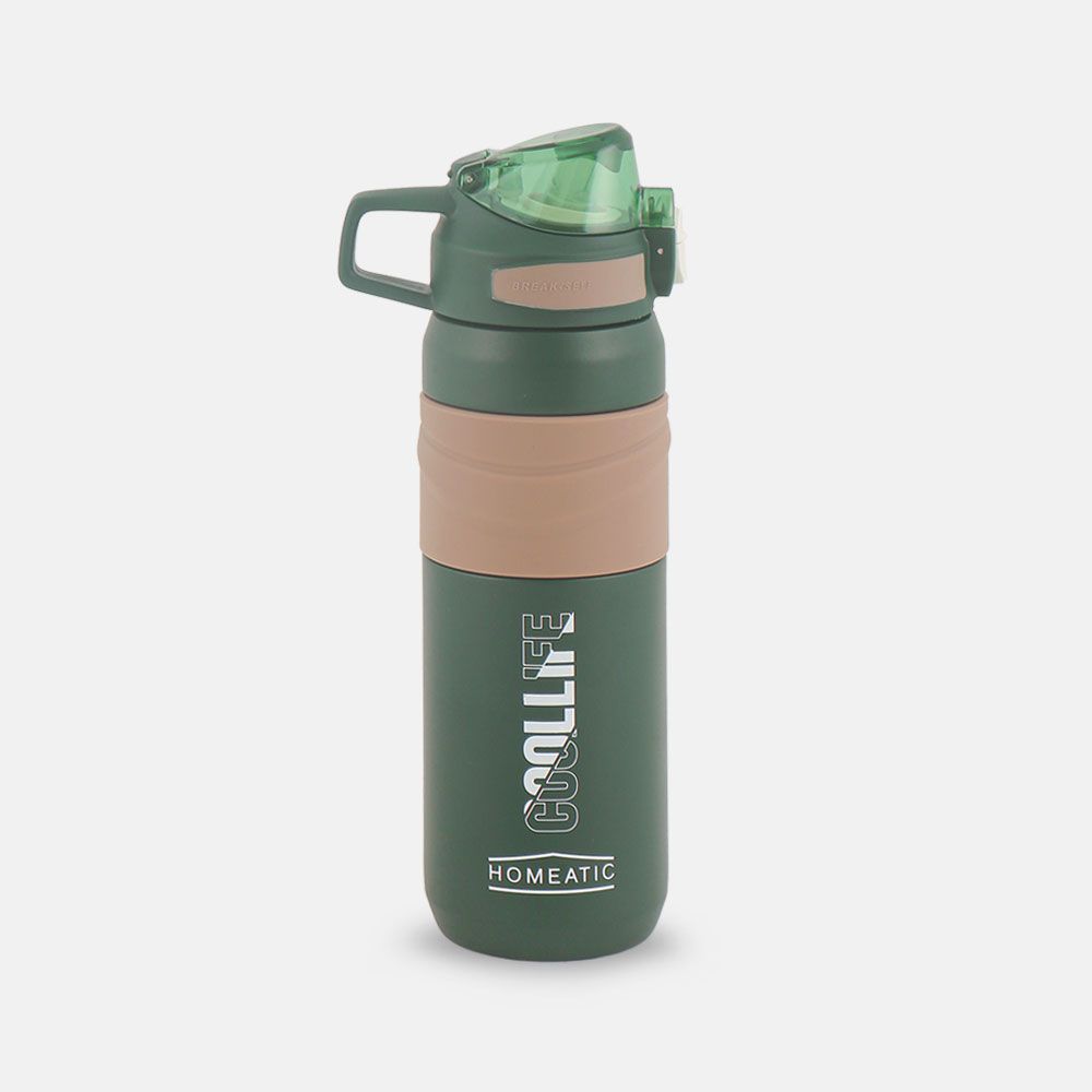 STEEL WATER BOTTLE 650 ML OLIVE SPORTS